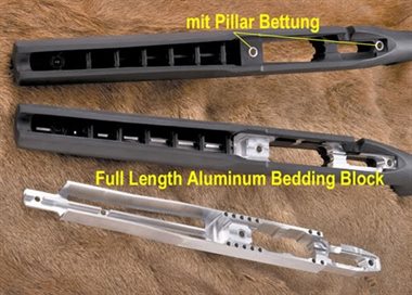 STARSHOOTER  Mauser K98 Schaft Overmolded, Military u. Sporter actions ,  ALU-Block /Full Bed Block Oliv Hogue