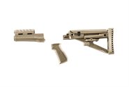 AK-47 / AK-74 / AKM Schaft-Set / Schubschaft-Wangenauflage -Schaftkappe-Vorderschaft-Griff Sand Archangel 